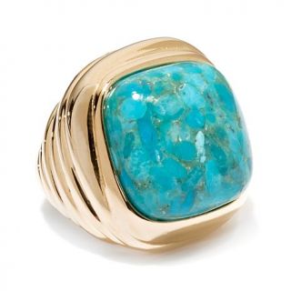 Bellezza Turquoise Bronze High Polished Ring