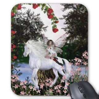 Angel Heart Unicorn White Beauty 4 Mouse Pads