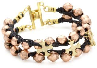 TAT2 Designs "Antiquities" Copper Bead, Maltese Cross Bracelet Jewelry
