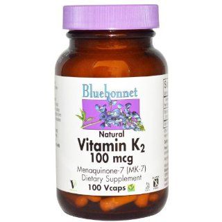Bluebonnet Nutrition Vitamin K2, 100 Vcaps 100 mcg Health & Personal Care