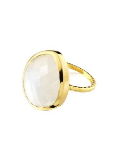Gold Nugget Moonstone Ring by Monica Vinader