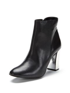 Caite Metallic Heel Bootie by Schutz