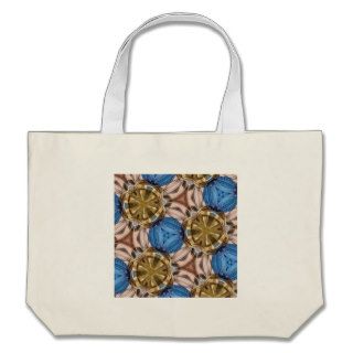 Shiny Gold Paperweight Glasses Marbles Blue Brown Tote Bag