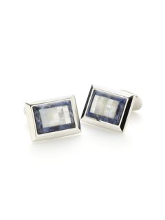 Mother of Pearl Center Cufflinks by DAVID DONAHUE