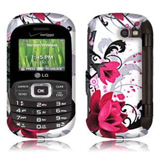 LG Octane VN530 Red Flower Cover Cell Phones & Accessories