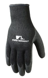 Wells Lamont 526L Latex Coated Thick Acrylic Shell Winter Work Glove, Large, Black    