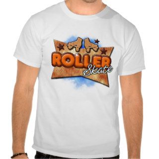 Retro Wood Style Roller Skate Tee