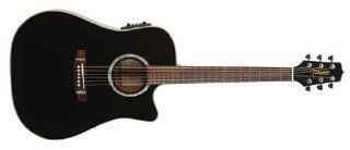 Takamine G Series EG531SC Dreadnought Acoustic Electric Guitar, Black Musical Instruments