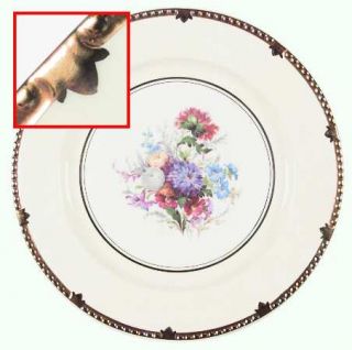 Paragon Park Lane Dinner Plate, Fine China Dinnerware   Floral Center, White Bac