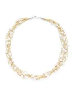 Pearl Station Multi Strand Necklace by Tara Pearls Essentials