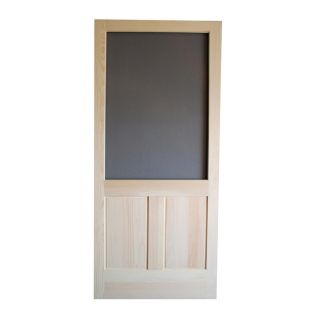 Screen Tight Pioneer Natural Wood Screen Door (Common 80 in x 32 in; Actual 80 in x 32 in)