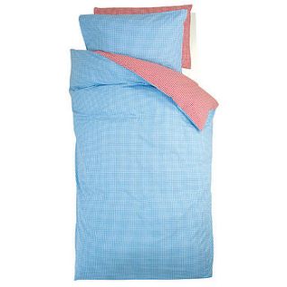 gingham bed linen set by tessuti