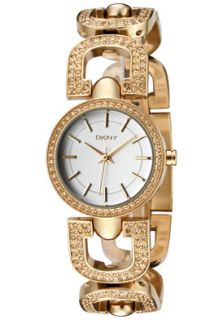 DKNY NY4944  Watches,Womens Yellow Crystal Silver Dial Gold Ion Plated Stainless Steel, Casual DKNY Quartz Watches