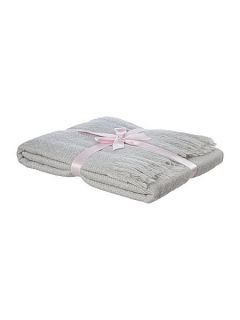 Shabby Chic Grey knitted throw