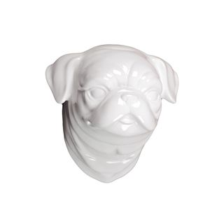 White Ceramic Dog Head