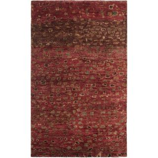 Safavieh Hand knotted Tangier Red Wool/ Jute Rug (5 X 8)