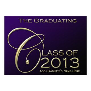 Class of 2013 Rich Purple Graduation Announcement