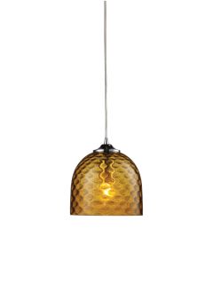 Viva Collection 1 Light Pendant Lamp (Amber) by Artistic Lighting
