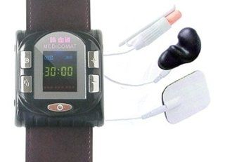 Wrist Laser and Acupoint Treatment Device Medicomat 17 Wrist Style Semiconductor Low Level 1 5mW Cold Laser GaAlAs Semiconductor Laser Wavelength 650nm Therapy Ear Acupoint Automatic Treatment Low Frequency Impulse Therapy Laser Ear Acupuncture Health Care
