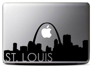St. Louis Skyline (13 inch) Black Macbook Decal #3   Laptop Decal Computers & Accessories