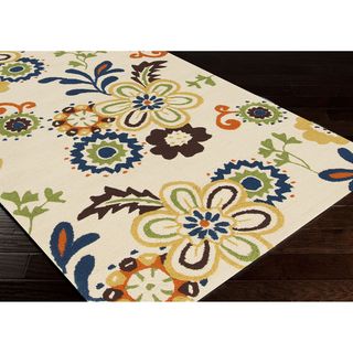 Stella Smith Hand hooked Beige Contemporary Floral Rug (8 X 106)