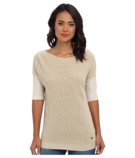 Mavi Jeans Sueded Arm Sweater Womens Long Sleeve Pullover (Beige)