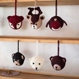 woodland animal personalised decorations by eka