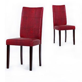 Warehouse Of Tiffany Eveleen Black/ Red Dining Room Chairs