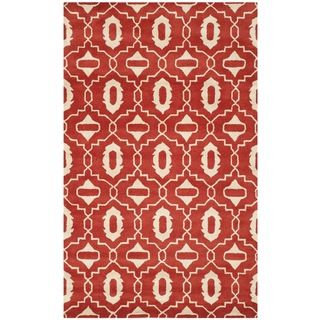 Safavieh Handmade Moroccan Chatham Orange Wool Rug (8 X 10)