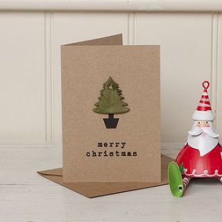 festive nordic style christmas tree card by lovely jubbly