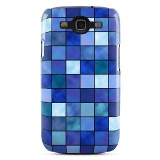 Blue Mosaic Design Clip on Hard Case Cover for Samsung Galaxy S3 GT i9300 SGH i747 SCH i535 Cell Phone Cell Phones & Accessories