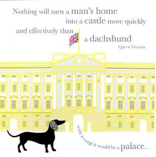 palace dacshy card by poochcards of london pooch