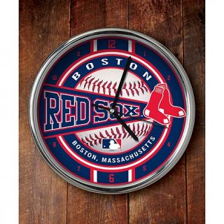 Boston Red Sox MLB Chrome Wall Clock