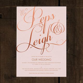 classic script wedding invitation by feel good wedding invitations