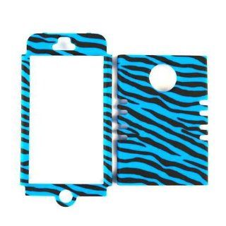 Cell Armor I5 RSNAP TE536 Snap On Case for iPhone 5   Retail Packaging   Blue Zebra on Black Cell Phones & Accessories