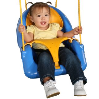 Swing N Slide Comfy N Secure Blue and Yellow Infant Swing