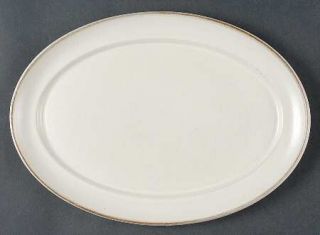 Denby Langley Potpourri White 12 Oval Serving Platter, Fine China Dinnerware  