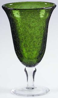 Artland Crystal Iris Sage Iced Tea   Sage Green Bowl, Bubble Glass