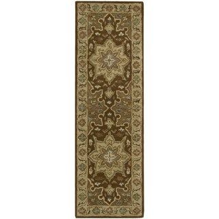 Nourison Hand tufted India House Chocolate Wool Runner Rug (2 X 7)