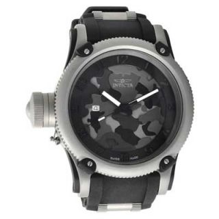 Mens Invicta Lefty Russian Diver Watch with Black Tonal Camouflage