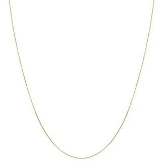 10 Karat Yellow Gold Venetain Box Chain (0.6 mm Thick, 20 inch) Chain Necklaces Jewelry