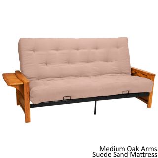 Epicfurnishings Bellevue With Retractable Tables Transitional style Full size Futon Sofa Sleeper Bed Khaki Size Full