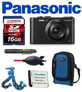 Panasonic Lumix DMC LF1 DMCLF1 DMC LF1 (Black) + Battery + LowePro Case (ARCTIC BLUE) + Flexpod + 16GB Kit  Micro Four Thirds Digital Cameras  Camera & Photo
