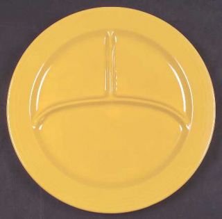 Homer Laughlin  Fiesta Yellow (Older) Grill Plate, Fine China Dinnerware   Yello