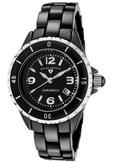 Swiss Legend 10049 BKBSA  Watches,Womens Karamica Black Bezel Black High Tech Ceramic, Casual Swiss Legend Quartz Watches