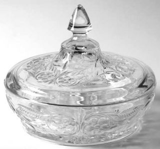 McKee Rock Crystal Clear Candy Dish with Lid   Clear,Depression Glass