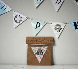 alphabet bunting flags by abigail warner