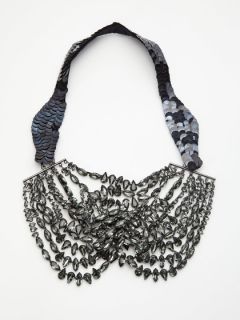 multi strand chandelier crystal bib necklace by Vera Wang