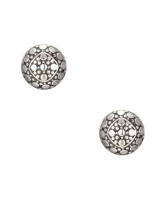 Dot Silver Round Earrings by John Hardy