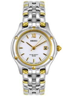 Seiko SXE586  Watches,Womens   Two Tone White Dial, Casual Seiko Quartz Watches
